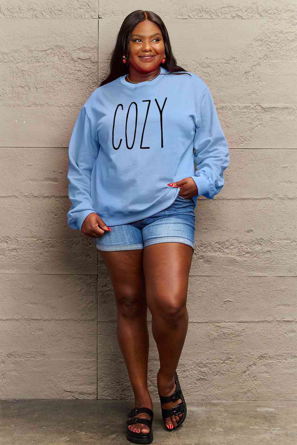 Simply Love Full Size COZY Graphic Sweatshirt