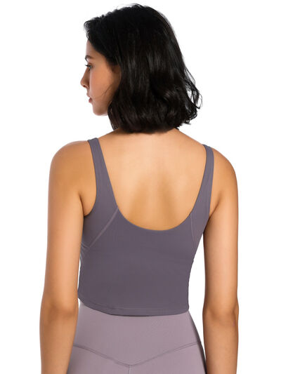 Scoop Neck Wide Strap Active Tank