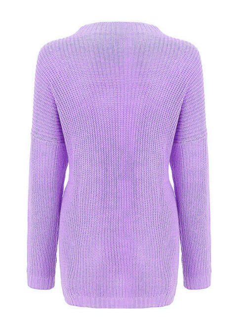 Round Neck Drop Shoulder Sweater