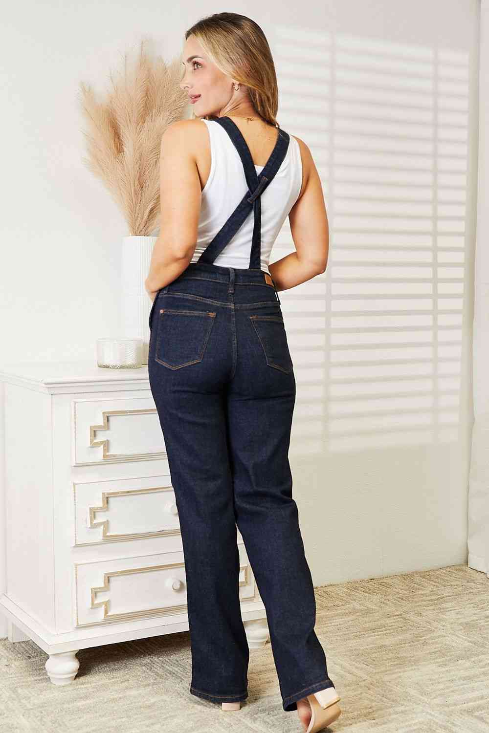 Judy Blue Full Size High Waist Classic Denim Overalls